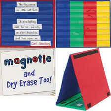 Desktop Pocket Chart Stand And Magnetic Dry Erase Board