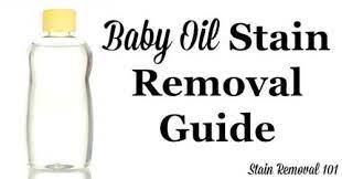 how to remove baby oil stains