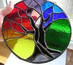 Stained Glass Rainbow Tree Of Life