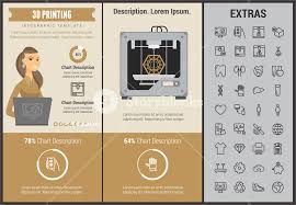 3d Printing Infographic Template Elements And Icons