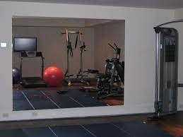 workout room home gym mirror wall
