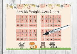 Personalised Weight Loss Chart Weight Watchers Woodland