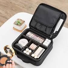 hand bag black makeup train case