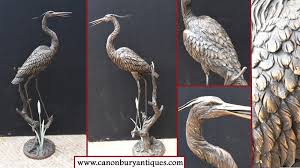 Bronze Crane Bird Statue Heron Stork