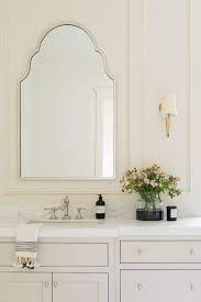 silver arch vanity mirror design ideas
