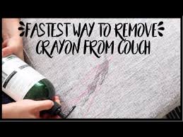 how to remove crayon from couch fast