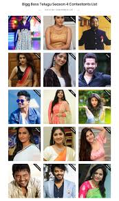 For the 13'th week of bigg boss telugu vote status. Bigg Boss Telugu Season 4 Contestants List With Photos Famous Indian Actors Famous Singers Indian Film Actress