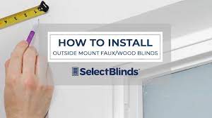 How to Install Outside Mount Wood/Faux Wood Blinds - YouTube