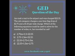 Ged Qod Writing Equations From A Word
