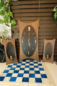 Caravelle Bulova Wall Clock Set 3pcs