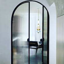Interior Arched Door With Reeded Glass