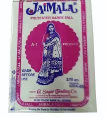 plain jaimala polyester saree fall at