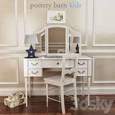 Seeing as pottery barn sells this same vanity for $1200 without a faucet, i say it's a total win!! 3d Models Miscellaneous Pottery Barn Blythe Desk And Mirror Vanity Hutch