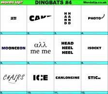 Dingbats need for the unique way of fun and time passing activity which could enhance your brain skills to cross difficult puzzle challenge's in this game each. Dingbats Quiz 22 Find The Answers To Over 700 Dingbats Words Up Games