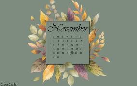 November Computer Desktop Calendars
