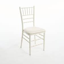white resin chiavari chair party