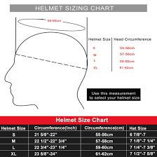 Dirt Bike Helmet Size Chart Buurtsite Net