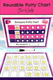 Reusable Potty Chart For Girls Preschool Preschoolers