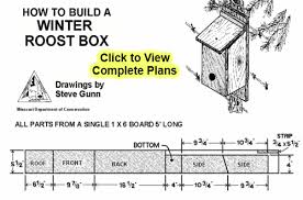 Easy Winter Bird House Plans Winter Roost Box
