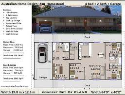Sq Foot Or 238m2 4 Bedroom House Plans