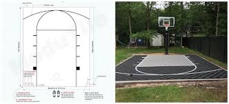 basketball half court dimensions