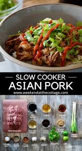 slow cooker asian pork weekend at the