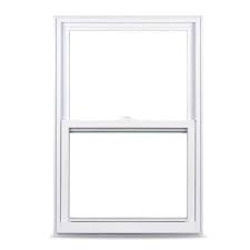 American Craftsman 31 375 In X 51 25 In 50 Series Single Hung White Vinyl Window With Nailing Flange