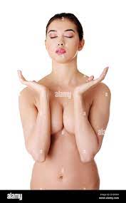 Sexy busty topless woman Stock Photo - Alamy