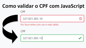 como validar cpf com javascript e