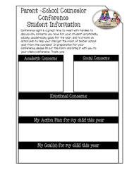 Counselor Conference Form For Parents By Buckeye School Counselor