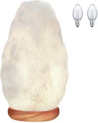 Amazon Com Himalayan Glow White Salt Crystal Lamp Natural Salt Night Light Hand Crafted Salt Lamp With Neem Wooden Base Salt Lamp Bulb Etl Certified Dimmer Switch 5 7 Lbs 2 Extra Bulbs Home Improvement
