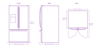 This makes the standard fridge size smaller than the the typical fridge cavity which is: Refrigerators Fridges Dimensions Drawings Dimensions Com