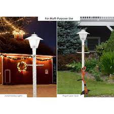 Solus 7 Ft White Outdoor Lamp Post