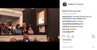 On friday night, a painting by the anonymous street artist known as banksy sold at sotheby's auction house in london for $1.4 million. Banksy Uploads Video On Shredded 1million Painting
