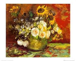 Having just moved to paris vincent was. Vase Of Flowers Art Print Vincent Van Gogh Art Com