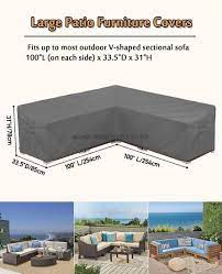 Outdoor V Shaped Sectional Sofa Cover
