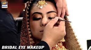 bridal eye makeup with red dress good