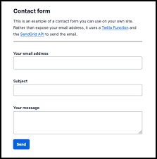 email contact form with sendgrid twilio
