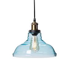 Unbranded Witten 1 Light Soft Aqua Colored Glass Pendant Lamp Hd88265 The Home Depot