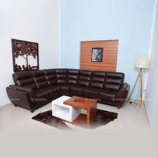 brown full cover corner sofa