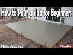 A Concrete Slab For Beginners Diy