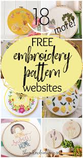 Download free embroidery designs, design packs and files for your project from echidna sewing. 18 More Websites With Free Embroidery Patterns The Yellow Birdhouse
