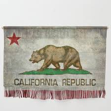 California Republic State Flag Wall