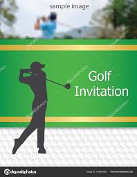 Golf Tournament Invitation Flyer Template Graphic Design