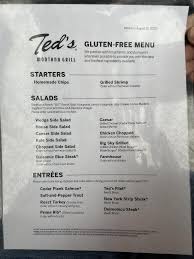 menu at ted s montana grill steakhouse