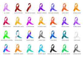cancer ribbon colors vectors