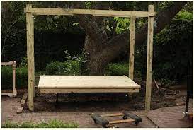 easy diy outdoor swing bed to complete