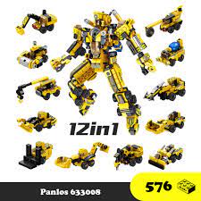 Lego lắp ráp robot xây dựng kiến trúc - Lego Robot 12 in 1 633008 - Đồ chơi  trí tuệ 577 mảnh ghép