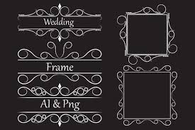 wedding invitation frame graphic by