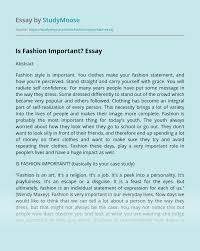 3 student resume examples to get you inspired (high school, student, and graduate levels). Is Fashion Important Free Essay Example